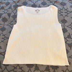 COS Cream Ribbed Tank Top